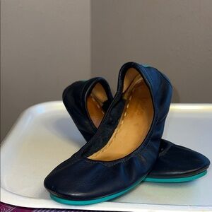 Tieks Blue Leather Ballet Flats